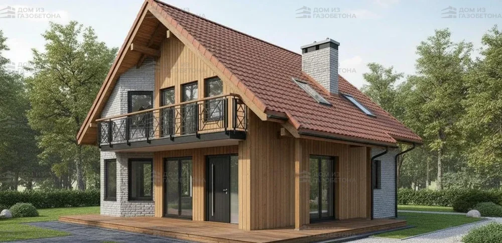 Проект Двухэтажный дом 9 на 10, 102 м2