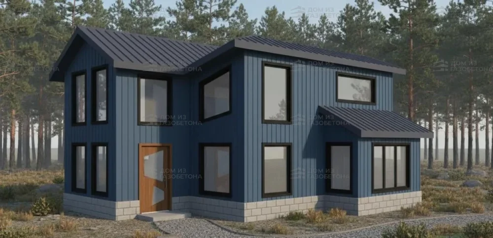 Проект Двухэтажный дом 10 на 6, 78 м2