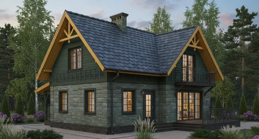 Проект Двухэтажный дом 14 на 9, 151 м2