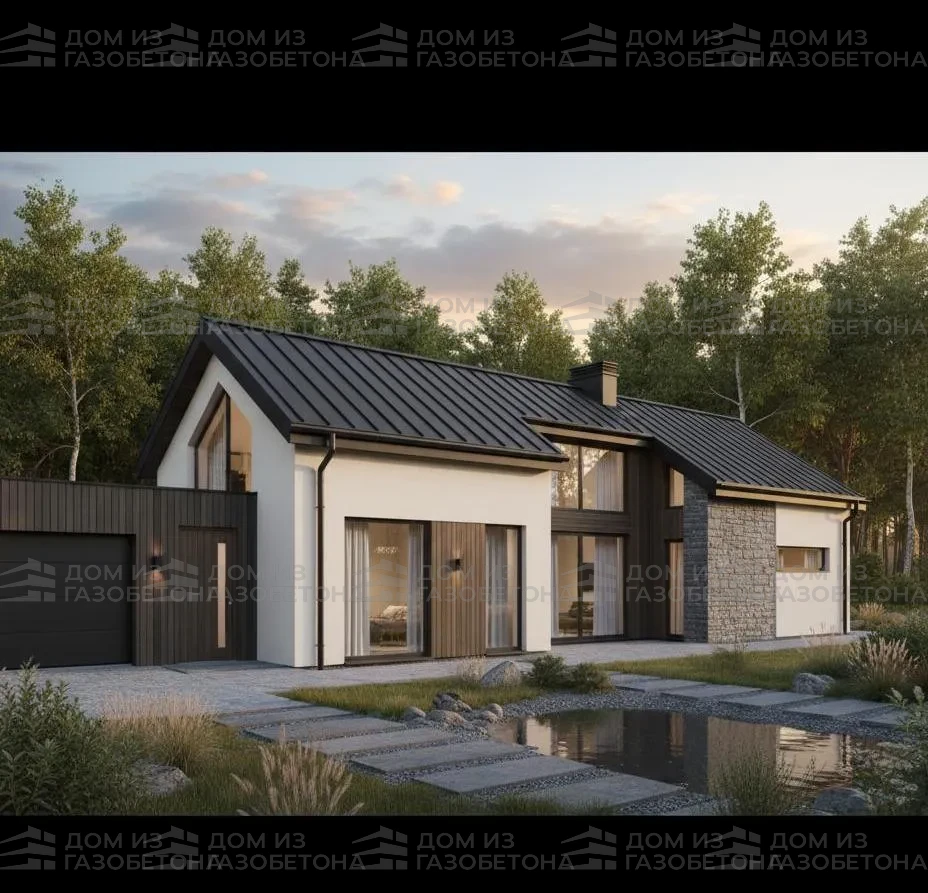 Проект Одноэтажный дом 19 на 19, 181 м2