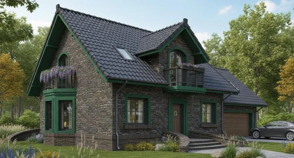 Проект Двухэтажный дом 19 на 12, 217 м2