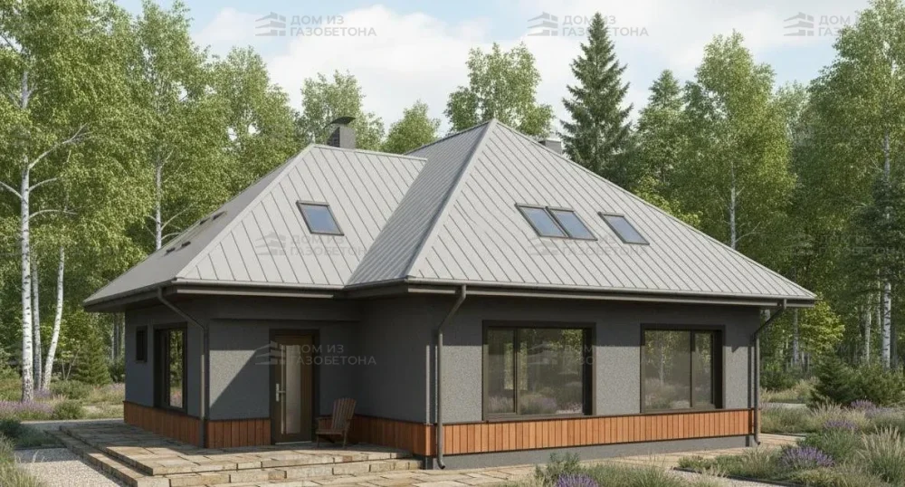 Проект Двухэтажный дом 13 на 13, 172 м2