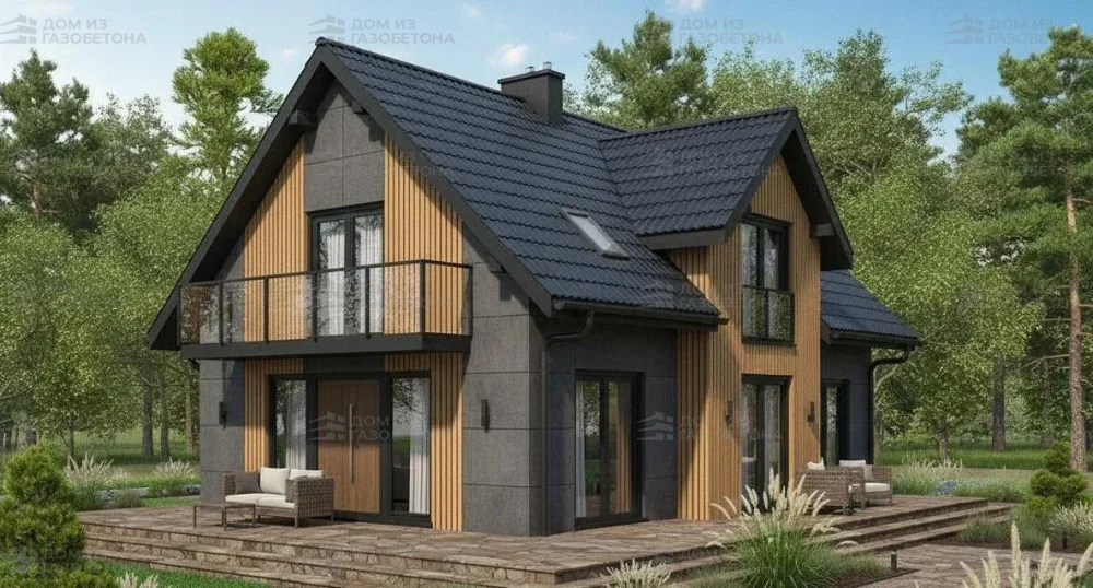 Проект Двухэтажный дом 11 на 10, 126 м2