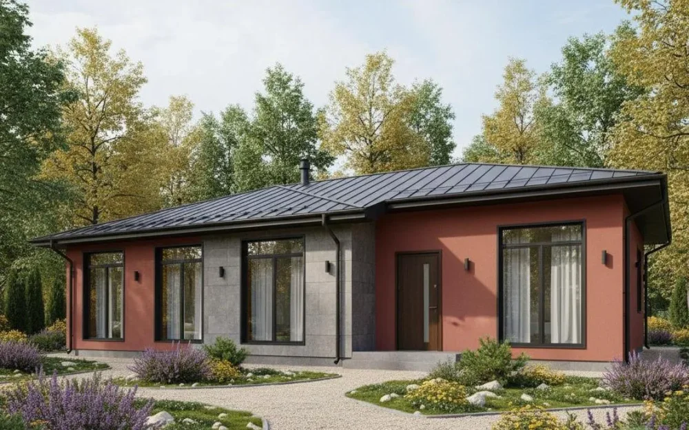 Проект Одноэтажный дом 10 на 11, 78 м2