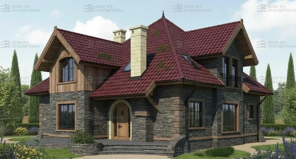 Проект Двухэтажный дом 11 на 13, 158 м2