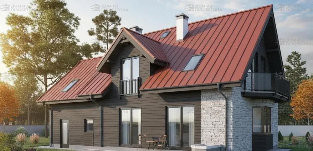 Проект Двухэтажный дом 16 на 9, 192 м2