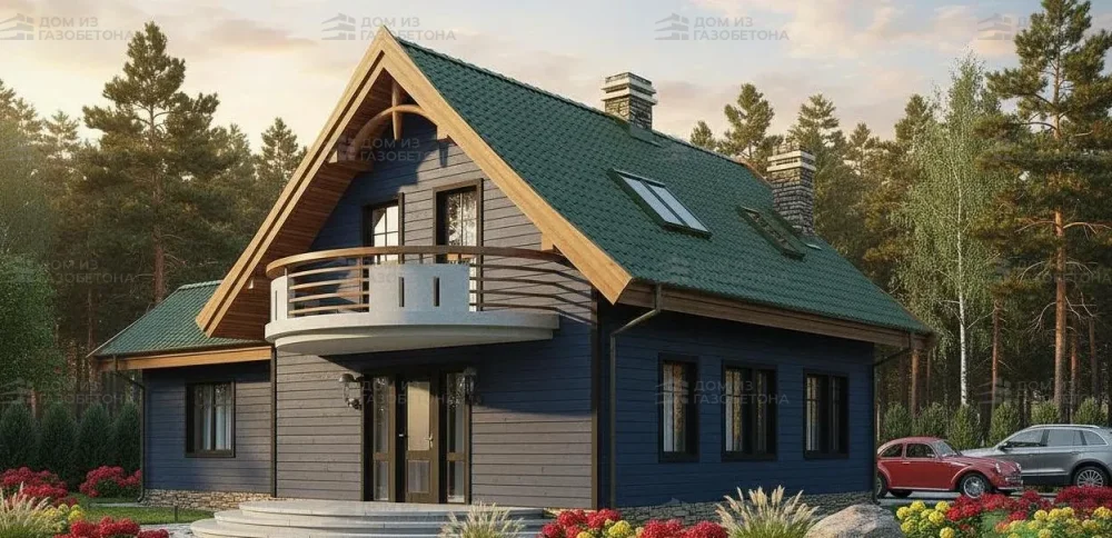 Проект Двухэтажный дом 13 на 9, 123 м2